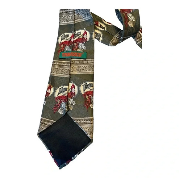 Vintage Tabasco Men’s Silk Necktie - Picture 3 of 4
